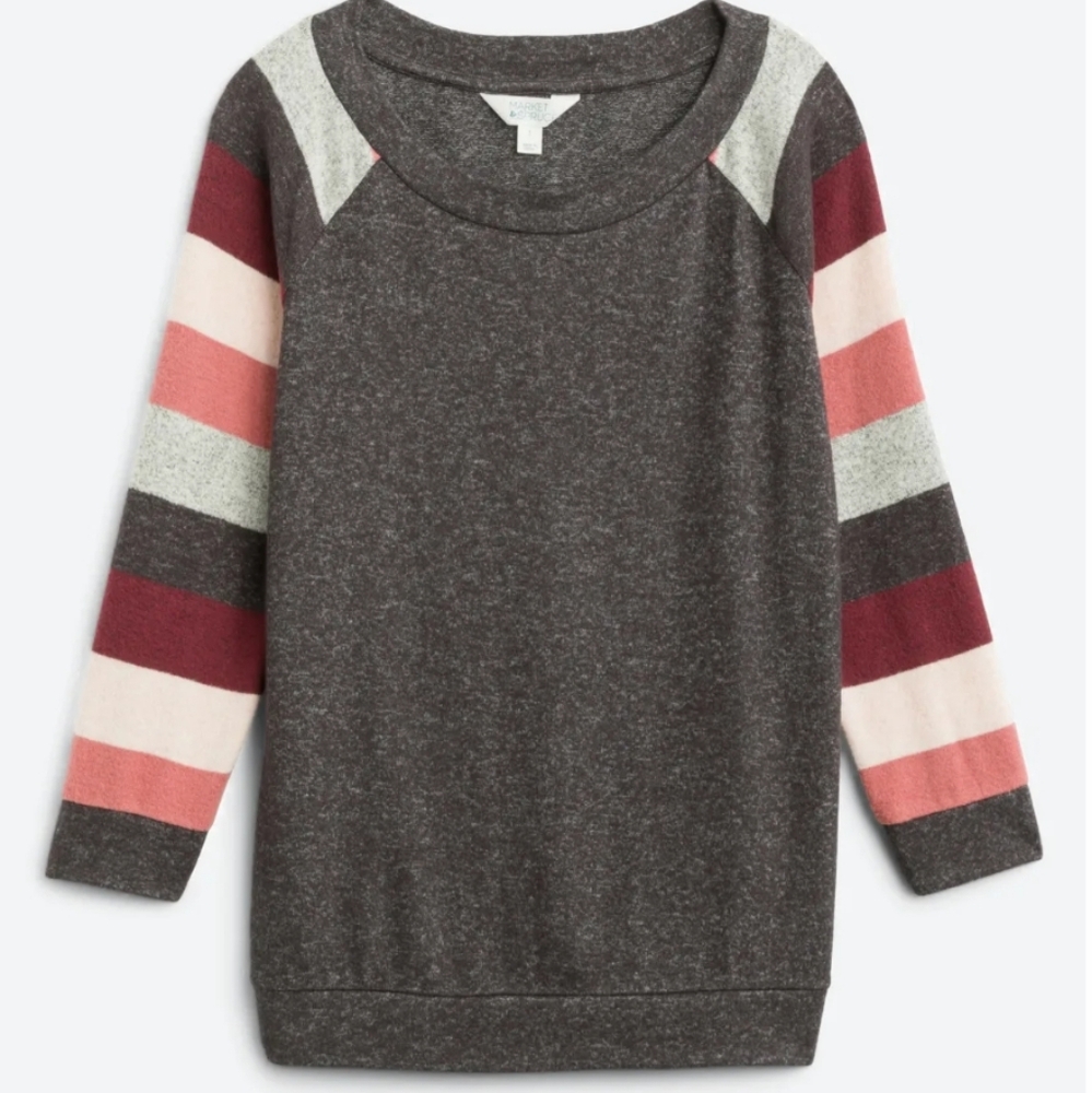 Market & Spruce Paulson Brushed Knit Top size Xl